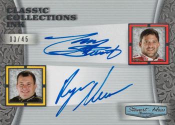 2009 Press Pass Showcase - Classic Collections Ink #NNO Tony Stewart/Ryan Newman Front