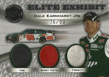 2009 Press Pass Showcase - Elite Exhibit Triple Memorabilia #EE-DEJ Dale Earnhardt Jr. Front