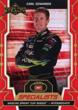 2009 Press Pass Stealth - Chrome Gold #76 Carl Edwards Front