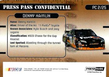2009 Press Pass Stealth - Press Pass Confidential Confidential! #PC 2 Denny Hamlin Back