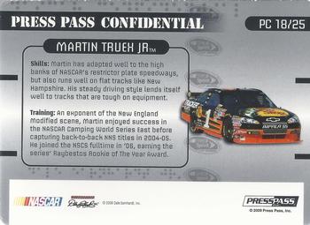 2009 Press Pass Stealth - Press Pass Confidential Secret! #PC 18 Martin Truex Jr. Back