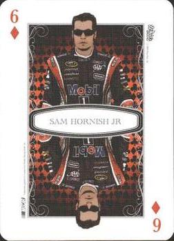 2009 Wheels Main Event - Playing Cards Blue #6♦ Sam Hornish Jr. Front