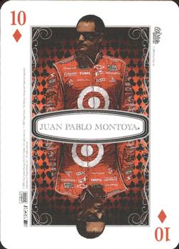 2009 Wheels Main Event - Playing Cards Blue #10♦ Juan Pablo Montoya Front