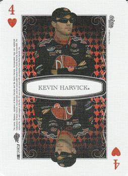 2009 Wheels Main Event - Playing Cards Red #4♥ Kevin Harvick Front