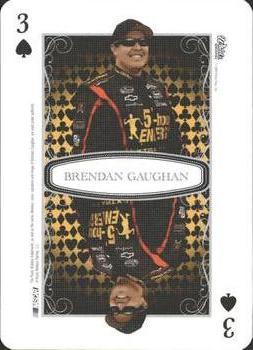 2009 Wheels Main Event - Playing Cards Red #3♠ Brendan Gaughan Front