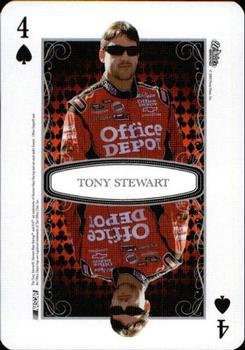 2009 Wheels Main Event - Playing Cards Red #4♠ Tony Stewart Front