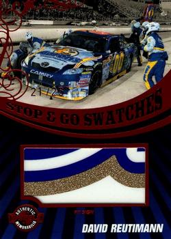 2009 Wheels Main Event - Stop and Go Swatches-Pit Sign-Red #SGS-DR David Reutimann Front