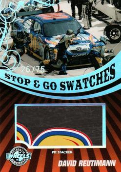 2009 Wheels Main Event - Stop and Go Swatches-Pit Stackers-Holofoil #SGW-DR David Reutimann Front