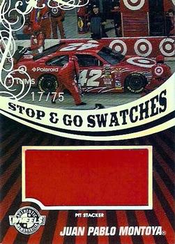 2009 Wheels Main Event - Stop and Go Swatches-Pit Stackers-Holofoil #SGW-JM Juan Pablo Montoya Front