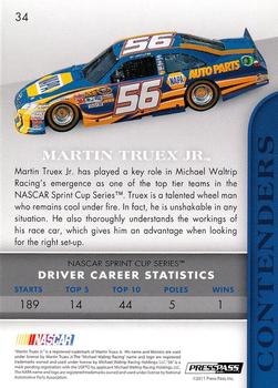 2011 Press Pass Premium #34 Martin Truex Jr. Back