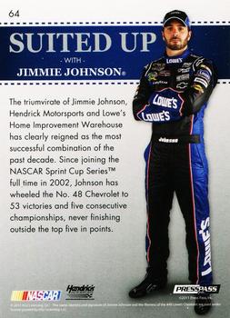 2011 Press Pass Premium #64 Jimmie Johnson Back