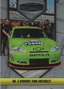 2011 Press Pass Stealth #14 No. 5 GoDaddy.com Chevrolet Front