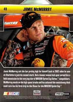 2011 Press Pass Stealth #48 Jamie McMurray Back