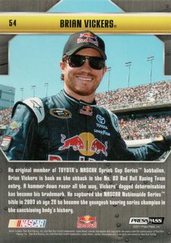 2011 Press Pass Stealth #54 Brian Vickers Back
