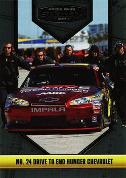 2011 Press Pass Stealth #5 No. 24 Drive To End Hunger Chevrolet Front