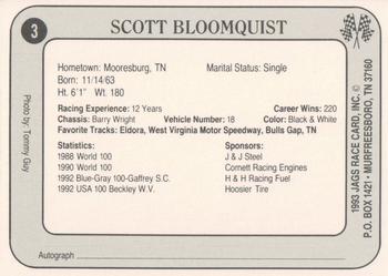 1993 Jags #3 Scott Bloomquist Back