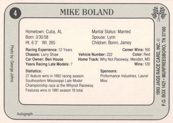 1993 Jags #4 Mike Boland Back