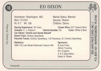 1993 Jags #10 Ed Dixon Back