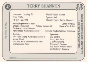 1993 Jags #42 Terry Shannon Back