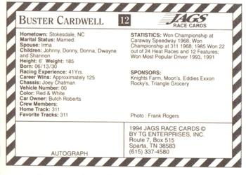 1994 Jags #12 Buster Caldwell Back