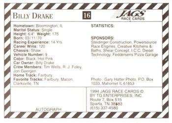 1994 Jags #16 Billy Drake Back