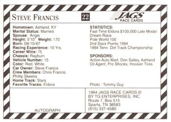 1994 Jags #22 Steve Francis Back