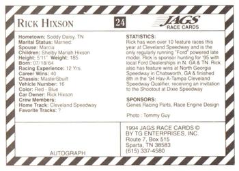 1994 Jags #24 Rick Hixson Back