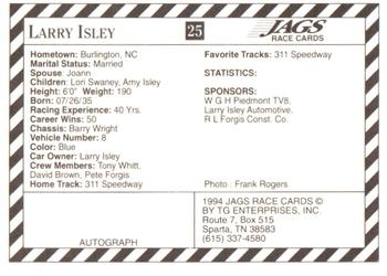 1994 Jags #25 Larry Isley Back