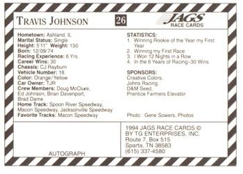 1994 Jags #26 Travis Johnson Back