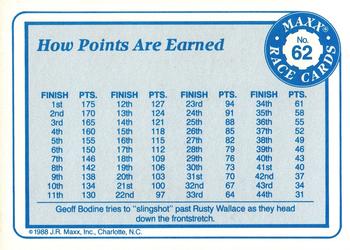 1988 Maxx #62 How Points are Earned Back