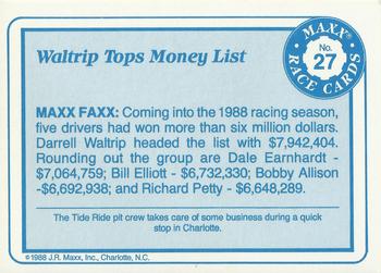 1988 Maxx #27 Darrell Waltrip In Pits Back