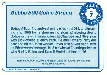 1988 Maxx #7 Bobby Still Going Strong Back