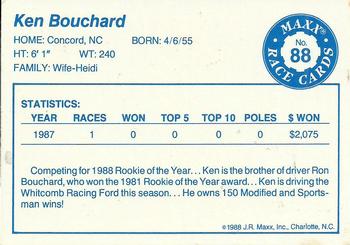 1988 Maxx #88 Ken Bouchard Back