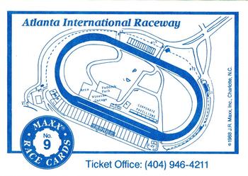 1988 Maxx #9 Atlanta International Raceway Back