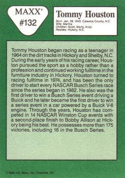 1989 Maxx #132 Tommy Houston Back