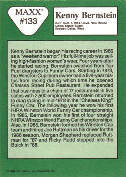 1989 Maxx #133 Kenny Bernstein Back