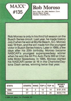 1989 Maxx #135 Rob Moroso Back