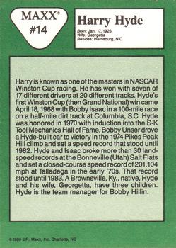 1989 Maxx #14 Harry Hyde Back