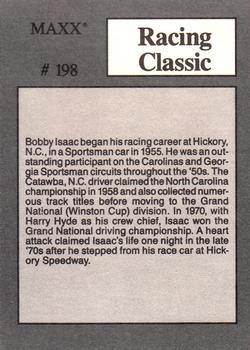 1989 Maxx #198 Bobby Isaac Back