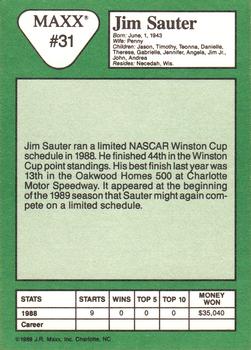 1989 Maxx #31 Jim Sauter Back