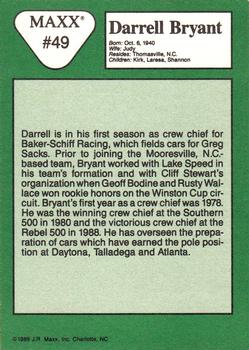 1989 Maxx #49 Darrell Bryant Back