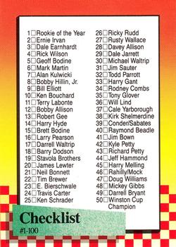 1989 Maxx #69 Checklist 1-100 Front