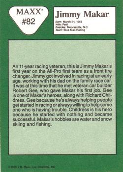 1989 Maxx #82 Jimmy Makar Back