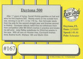 1990 Maxx #167 Darrell Waltrip Back