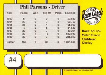 1990 Maxx #4 Phil Parsons Back