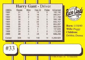 1990 Maxx #33 Harry Gant Back