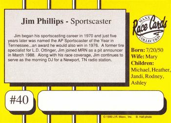 1990 Maxx #40 Jim Phillips Back
