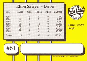 1990 Maxx #61 Elton Sawyer Back