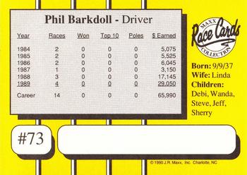 1990 Maxx #73 Phil Barkdoll Back