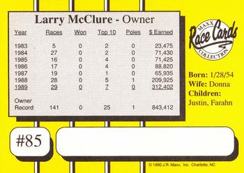 1990 Maxx #85b Larry McClure Back